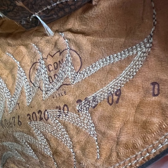 Nocona Leather Western Boots Brown Size 9D Med Pointed Toe Hand Stitched USA - Picture 16 of 16